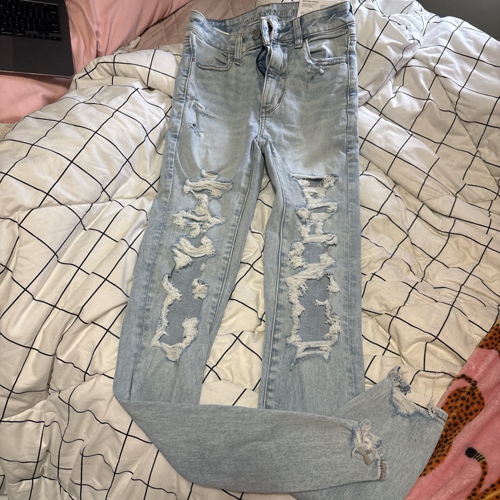 Light Blue American Eagle Women's Jeans